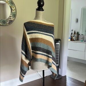 Striped Multicolor Poncho